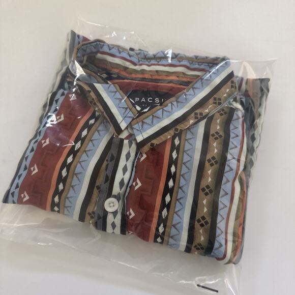 Pacsun Short Sleeve Collared‎ Shirt Mens Tribal Casino Southwestern Size Medium - Picture 7 of 7